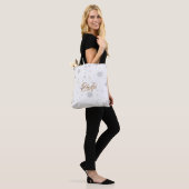 Zwarte en Gouden Hemelse Bruid Tote Bag (Op model)