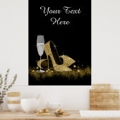 Zwarte en gouden hiel - wedstrijd poster (Keuken)