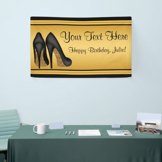 Zwarte en gouden hiel - wedstrijd spandoek (Beurs)