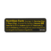 Zwarte en gouden honingvoeding etiket (Voorkant)