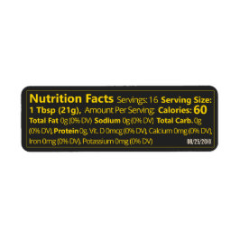 Zwarte en gouden honingvoeding etiket