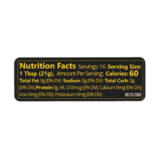 Zwarte en gouden honingvoeding etiket (Voorkant)