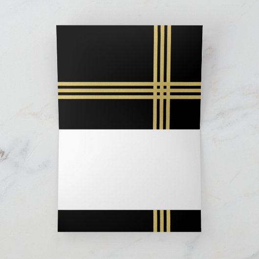 Zwarte en gouden ijskolk - Hartelijk dank voor uw  Bedankkaart (Binnen)