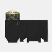 Zwarte en gouden kant favorietdozen bedankdoosjes (Uitgevouwen)