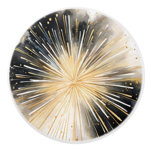 Zwarte en gouden keramische knoppen (Voorkant)