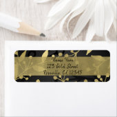 Zwarte en gouden kerst met kerst etiket (Insitu)