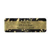 Zwarte en gouden kerst met kerst etiket (Voorkant)