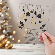 Zwarte en gouden Kerst ornamenten 