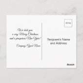 Zwarte en gouden kerstballen Elegant Holiday Briefkaart (Achterkant)