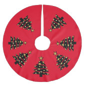 Zwarte en gouden kerstbomen kerstboom rok (Voorkant)