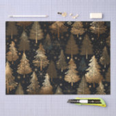 Zwarte en gouden kerstbomen tissuepapier (Craft)