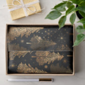 Zwarte en gouden kerstbomen tissuepapier (Geschenk)