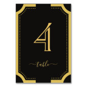 Zwarte en gouden klassieke legante weddenschappen kaart (Achterkant)