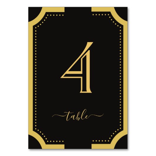 Zwarte en gouden klassieke legante weddenschappen kaart (Voorkant)