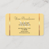 Zwarte en gouden kleuren met diamanten en Initiale Visitekaartje (Achterkant)