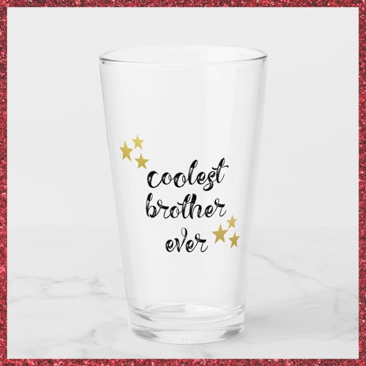 Zwarte en gouden koelste Broeder ooit Glas