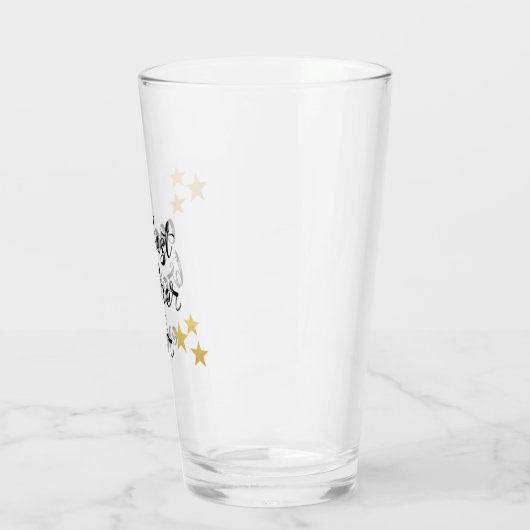 Zwarte en gouden koelste Broeder ooit Glas (Links)