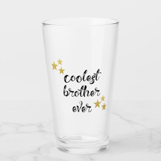 Zwarte en gouden koelste Broeder ooit Glas (Voorkant)