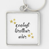 Zwarte en gouden koelste Broeder ooit Sleutelhanger (Voorkant)