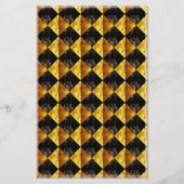 Zwarte en gouden kunst Deco Rhombus Flyer (Achterkant)