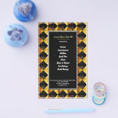 Zwarte en gouden kunst Deco Rhombus Flyer (Enkel)