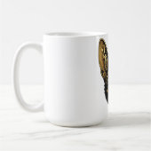 Zwarte en gouden kunstesthetiek jaar 2026 koffiemok (Links)