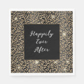 Zwarte en gouden luipaard servet (Voorkant)