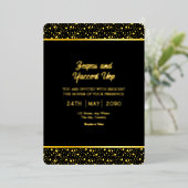 Zwarte en gouden luxe Kaart - Ontwerp Gold Foil (Staand Voorkant)