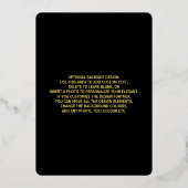 Zwarte en gouden luxe Kaart - Ontwerp Gold Foil (Achterkant)