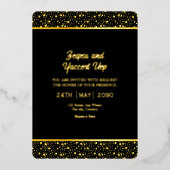 Zwarte en gouden luxe Kaart - Ontwerp Gold Foil (Voorkant)