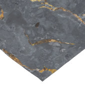 Zwarte en gouden luxe marmertextuur lange tafelloper (Hoek)