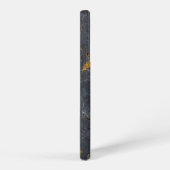 Zwarte en gouden luxe marmertextuur samsung galaxy hoesje (Rechterkant)