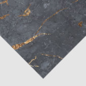 Zwarte en gouden luxe marmertextuur tissuepapier (Detail)