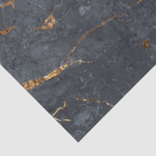 Zwarte en gouden luxe marmertextuur tissuepapier (Detail)