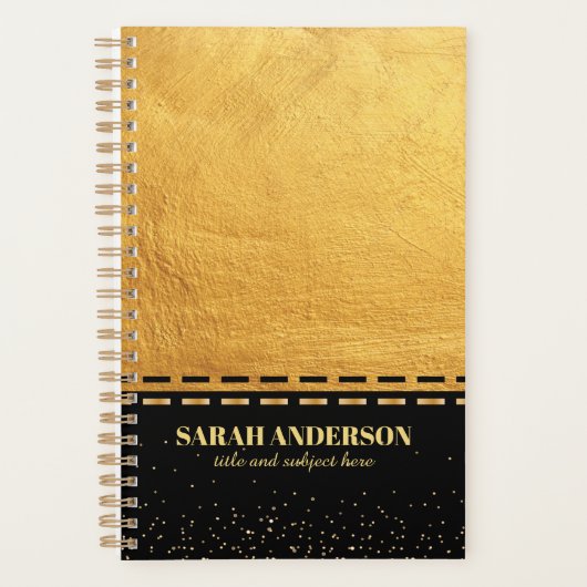 Zwarte en gouden luxe planner (Voorkant)