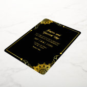 Zwarte en gouden luxe uitnodiging Gold Foil design (Gedraaid)