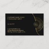 Zwarte en gouden mandala visitekaartje (Achterkant)