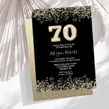 Zwarte en gouden Mannen vrouwen 70e verjaardag