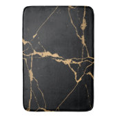 Zwarte en gouden marmer badmat (Voorkant Verticaal)