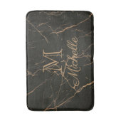 Zwarte en gouden marmer badmat (Voorkant Verticaal)