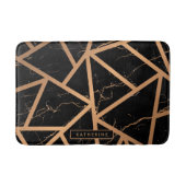 Zwarte en gouden marmer badmat (Voorkant)