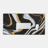 Zwarte en gouden marmer bureaumat (Keyboard & Muis)