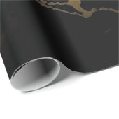 Zwarte en gouden marmer cadeaupapier (Rol Hoek)