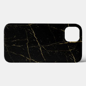 Zwarte en gouden marmer Case-Mate iPhone case (Achterkant (horizontaal))