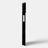 Zwarte en gouden marmer Case-Mate iPhone case (Achterkant / Rechts)