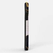 Zwarte en gouden marmer Case-Mate iPhone case (Achterkant/rechts)