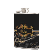 Zwarte en gouden marmer heupfles (Links)