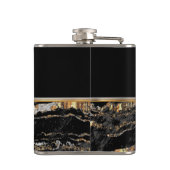 Zwarte en gouden marmer heupfles (Achterkant)