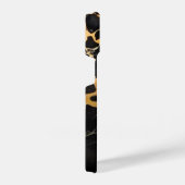 Zwarte en gouden marmer iPhone hoesje (Rechterkant)