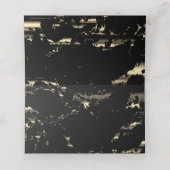 Zwarte en gouden marmer plaatskaartje (Binnenkant ongevouwen)